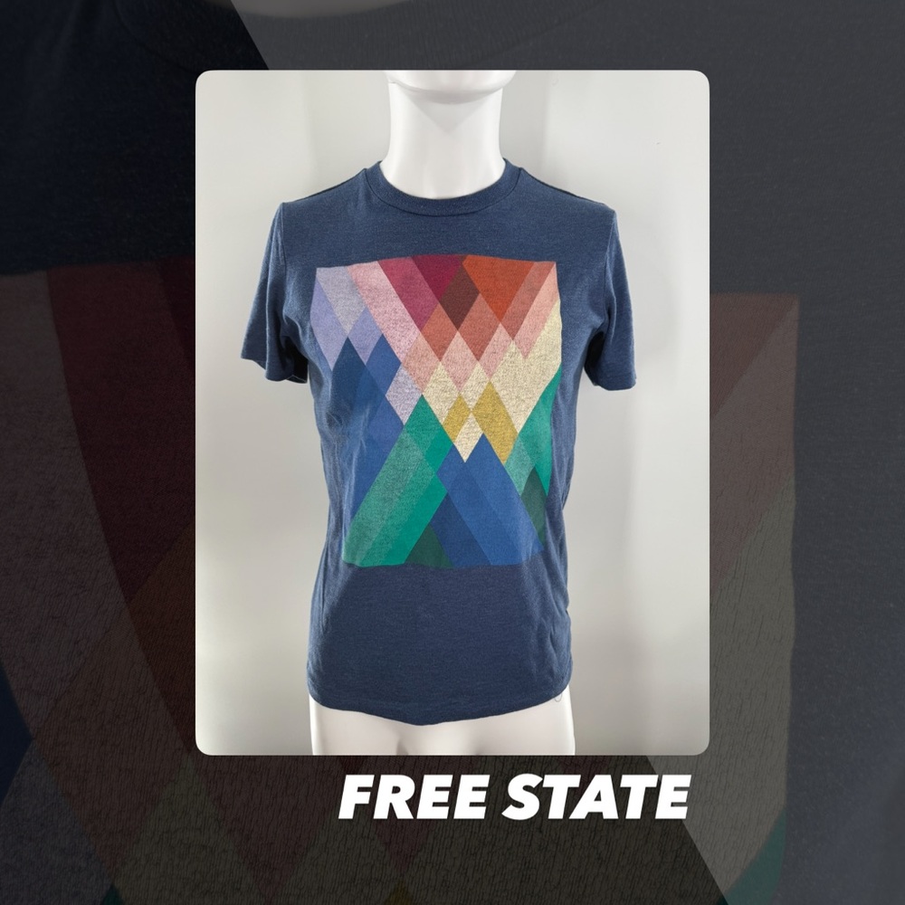 EUC Free State Geometric Mountain Graphic Tee